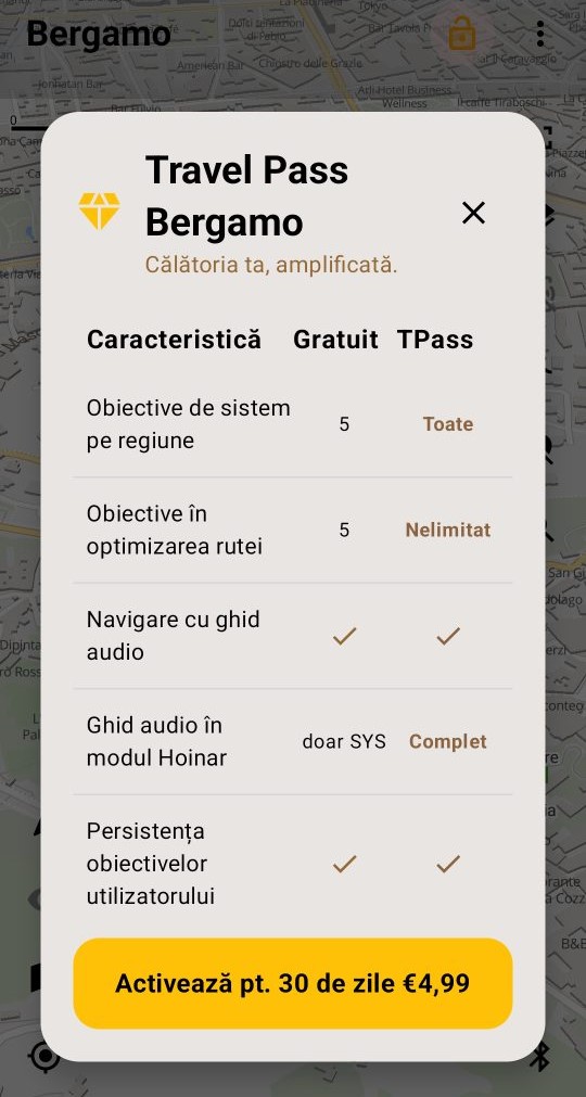 Captură de ecran Travel Pass