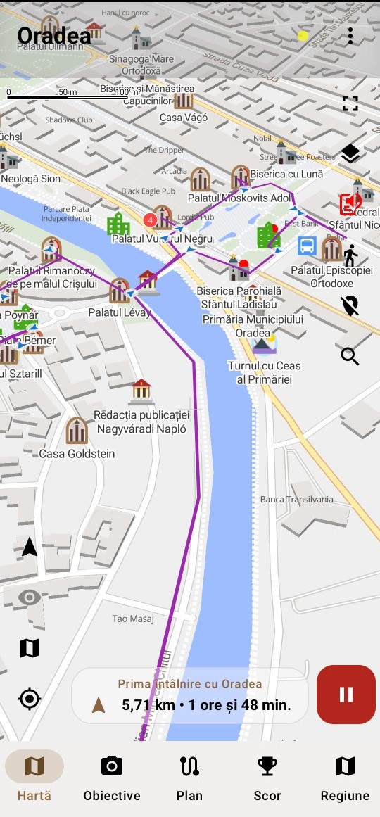 Captură de ecran cu prezentarea tematică Oradea Belle Époque